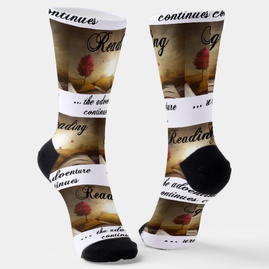 Het lezen, het avontuur gaat verder sokken (Gebogen)