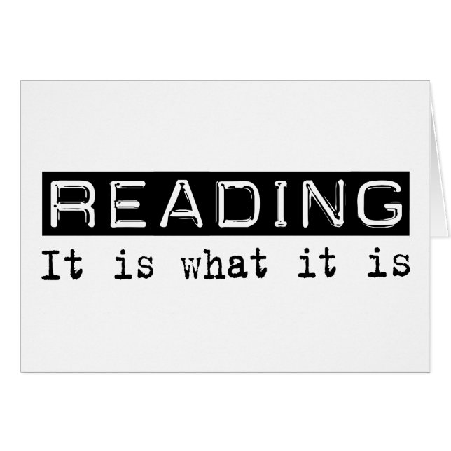 Het lezen is (Voorkant Horizontaal)