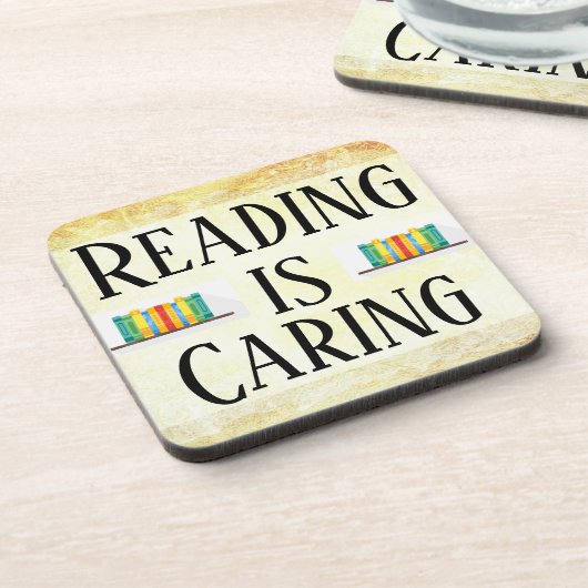Het lezen is Caring Beverage Coaster Bier Onderzetter (Linkerzijde)