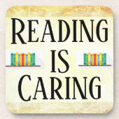 Het lezen is Caring Beverage Coaster Bier Onderzetter (Voorkant)