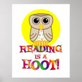 Het lezen is een Hoot Poster (Voorkant)