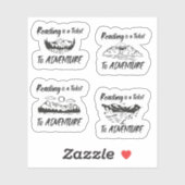 Het lezen is een kaartje aan avontuur - Sticker Pa (Vel)