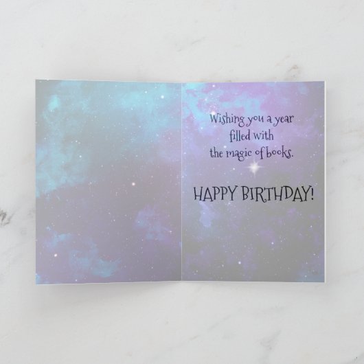 Het lezen is een Magic Birthday Card Kaart (Binnen)