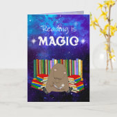 Het lezen is een Magic Birthday Card Kaart (Gele Bloem)