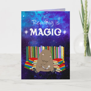 Het lezen is een Magic Birthday Card Kaart