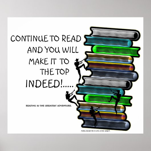 Het lezen is het grootste Poster van het Avontuur (Voorkant)