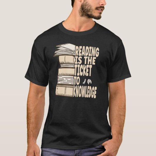 Het lezen is het kaartje aan kennis t-shirt (Voorkant)