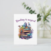 Het lezen is Magisch Briefkaart (Staand voorkant)