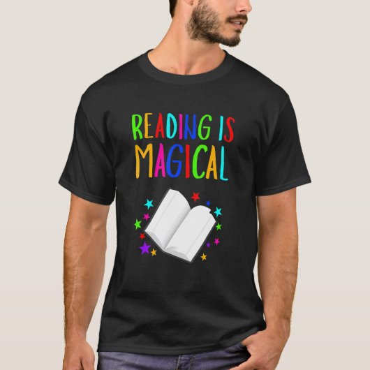 Het lezen is magisch dat ik graag boek lees t-shirt (Voorkant)