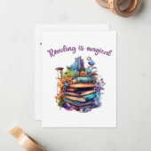 Het lezen is Magisch Notitiekaartje (Voorkant / Achterkant in situ)