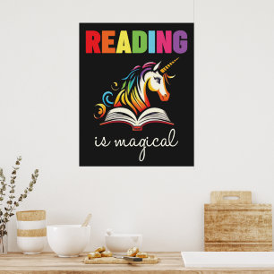 Het lezen is Magische RegenboogUnicor Poster