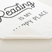 Het lezen is mijn Happy Place Sherpa Throw (3/4)