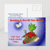 Het lezen is uit deze wereld briefkaart (Voorkant / Achterkant)