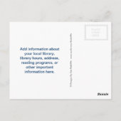 Het lezen is uit deze wereld briefkaart (Achterkant)