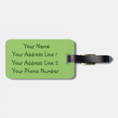 Het lezen ladybug kind gepersonaliseerd bagagelabe bagagelabel (Achterkant horizontaal)