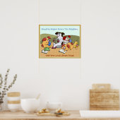 Het lezen maakt elke dag helderder poster (Keuken)