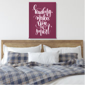 Het lezen maakt u slim canvas afdruk (Insitu (Slaapkamer))