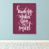 Het lezen maakt u slim canvas afdruk (Insitu (Houten vloer))