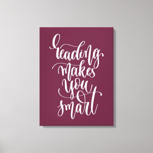 Het lezen maakt u slim canvas afdruk (Voorkant)