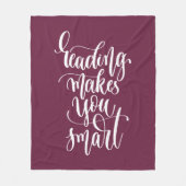 Het lezen maakt u slim fleece deken (Voorkant)