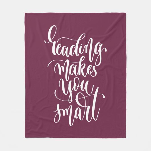 Het lezen maakt u slim fleece deken (Voorkant)