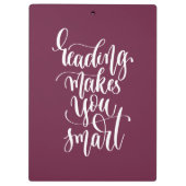 Het lezen maakt u slim klembord (Achterkant)