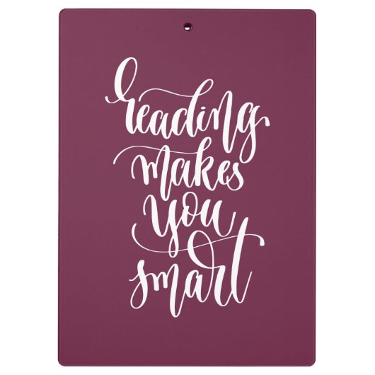 Het lezen maakt u slim klembord (Achterkant)