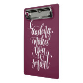 Het lezen maakt u slim mini klembord (Angled2)