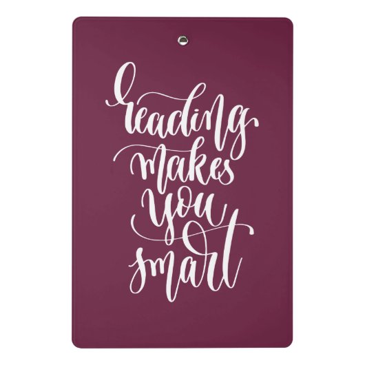 Het lezen maakt u slim mini klembord (Achterkant)