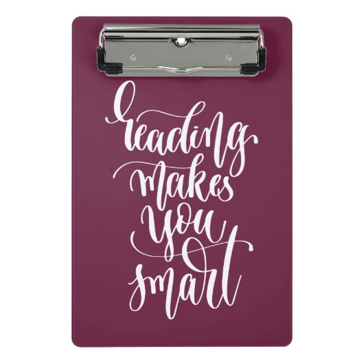 Het lezen maakt u slim mini klembord (Voorkant)