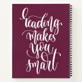 Het lezen maakt u slim notitieboek (Achterkant)