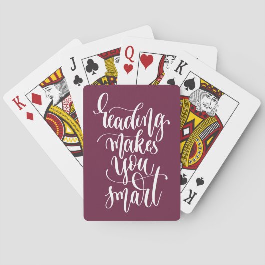 Het lezen maakt u slim pokerkaarten (Achterkant)