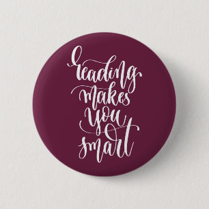 Het lezen maakt u slim ronde button 5,7 cm