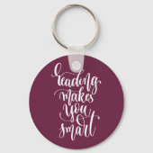 Het lezen maakt u slim sleutelhanger (Voorkant)