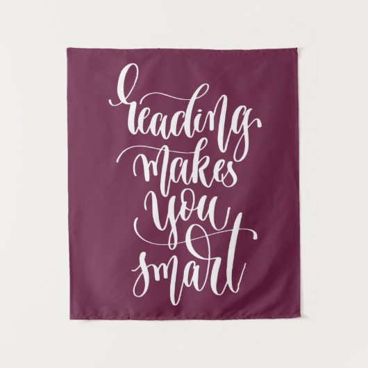 Het lezen maakt u slim wandkleed (Voorkant)