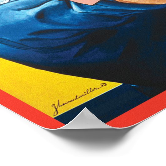 Het lezen met grappige Rosie de Riveter Classic Poster (Hoek)