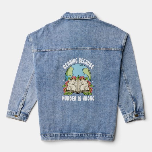 Het lezen omdat de Moord verkeerd is Denim Jacket (Achterkant)