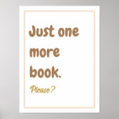 Het lezen van boeken één meer boek Poster (Voorkant)