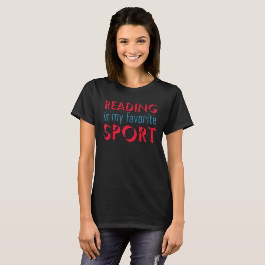 Het lezen van boeken is mijn favoriete sportlezers t-shirt (Voorkant volledig)