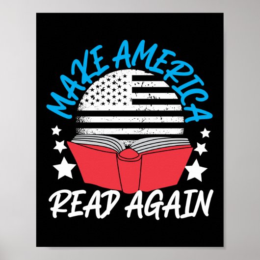 Het lezen van boeken maakt Amerika opnieuw leesbaa Poster (Voorkant)