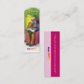 Het lezen van boeken samen bladwijzer voor iederee contactkaartje (Voorkant / Achterkant)