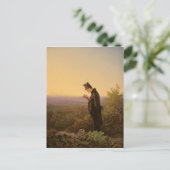 Het lezen van de ademhaling, de avond briefkaart (Staand voorkant)