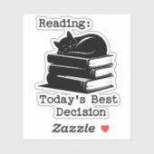 Het lezen van de beste beslissing Bookish Book Lov Sticker (Vel)