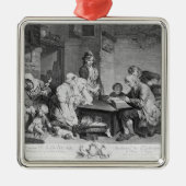 Het lezen van de bijbel metalen ornament (Voorkant)