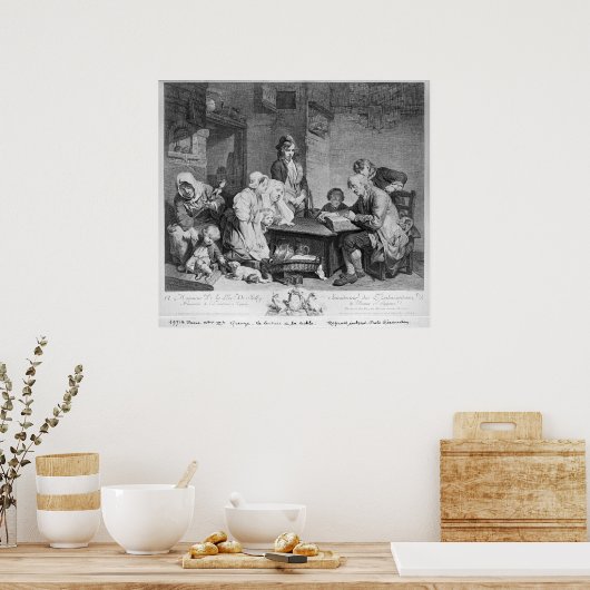 Het lezen van de bijbel poster (Keuken)