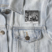 Het lezen van de bijbel vierkante button 5,1 cm (In situ)