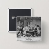 Het lezen van de bijbel vierkante button 5,1 cm (Voorkant /achterkant)