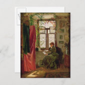 Het lezen van de brief briefkaart (Voorkant / Achterkant)