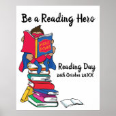 Het lezen van de dag op een stapel van de gebeurte poster (Voorkant)