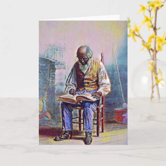HET LEZEN VAN DE GESCHRIFTEN FINE ART NOTECARD KAART (Gele Bloem)
